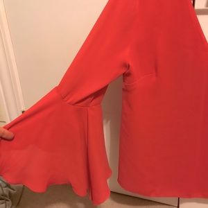 White House black market salmon blouse size 10